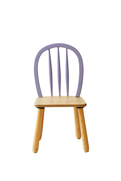 Woodnjoy Ahşap Macaron Sandalye( Lila)