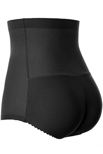 Wieysdoo Body shaping panties with push up, hip pads, high waist, polyester/nylon, Black, XL