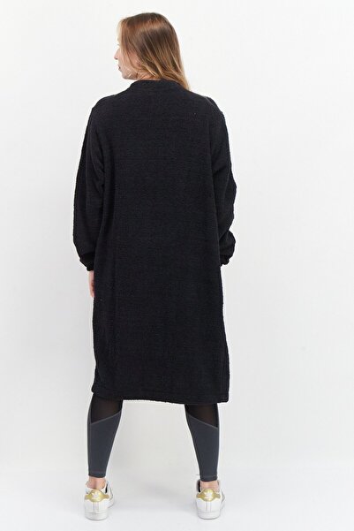 adidas Women Open Front Long Sleeve Heather Cardigan, Black