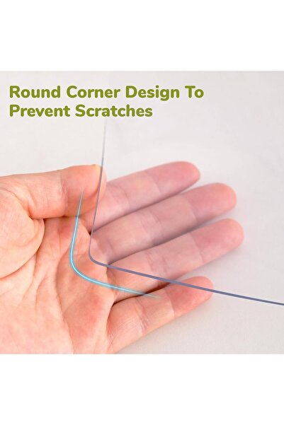 Generic Eisdroma Transparent PVC Table and Desk Surface Protector, 36 x 61 cm, 1.5 mm