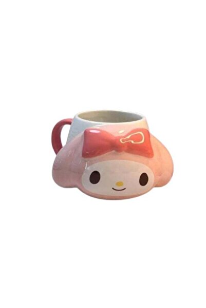 MY MELODY 3D Ceramic Mug | Pink Sanrio Cup with Bow | Adorable Character Design