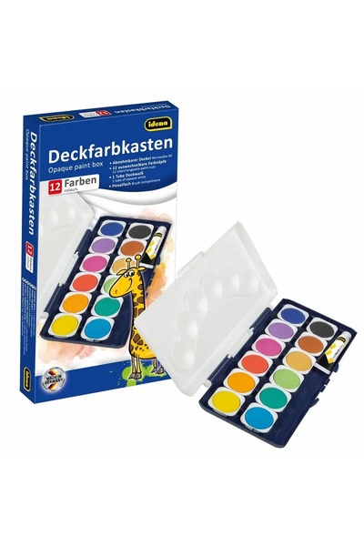 Idena Watercolors 12 colors + 1 white tube