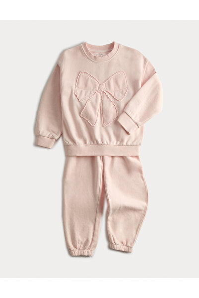 Marks & Spencer 2’li Pamuklu Fiyonk Detaylı Takım (2‑8 Yaş)