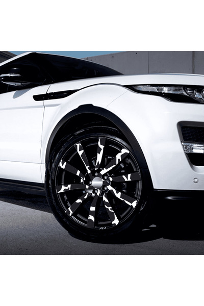 Avex Set de 4 folii autoadezive cu imprimeu pentru exterior cu EcoSolvent, pentru decorarea jantelor auto