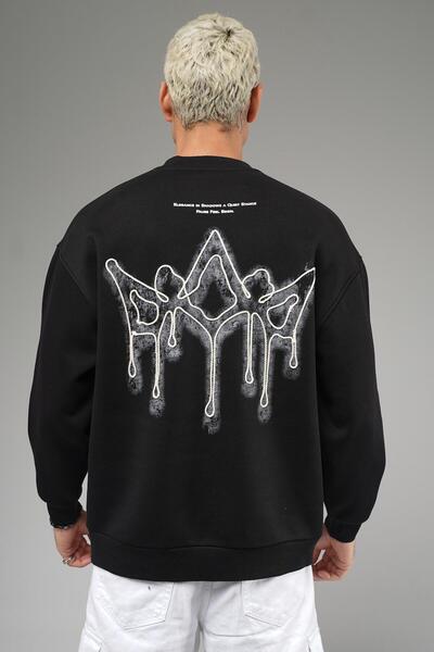 king brich Світшот з великим коміром, з вишитим логотипом