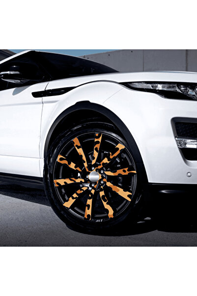 Avex Set de 4 folii autoadezive cu imprimeu pentru exterior cu EcoSolvent, pentru decorarea jantelor auto