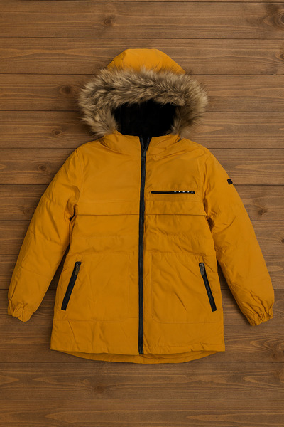 YusGos Girl's Waterproof and Windproof Fur Lined Detachable Hooded Coat (3-15 Years)