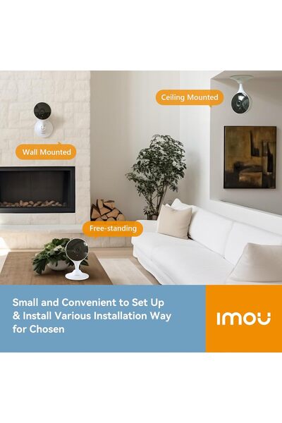 Imou Cue 2 3MP (2K) Mini Indoor Camera - Night Vision, Two-way Audio, Human Detection