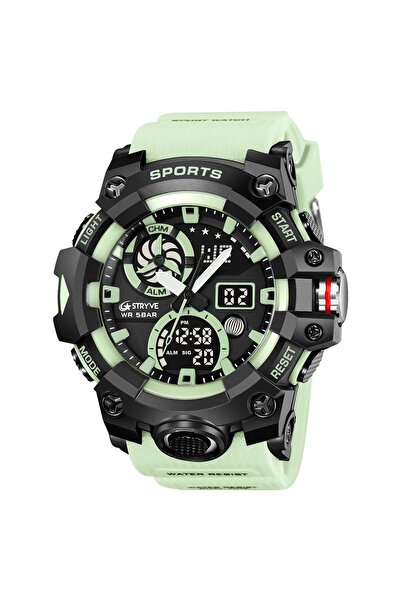 STRYVE Men's Wristwatch Army Military Alarm Stopwatch Digital Sport Green