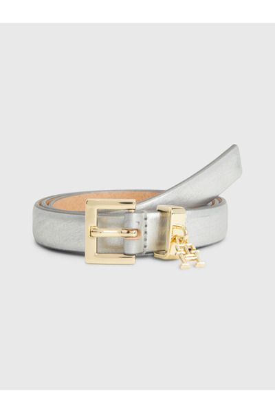 Tommy Hilfiger Women Metallic Silver Feminine 2.0mm Belt