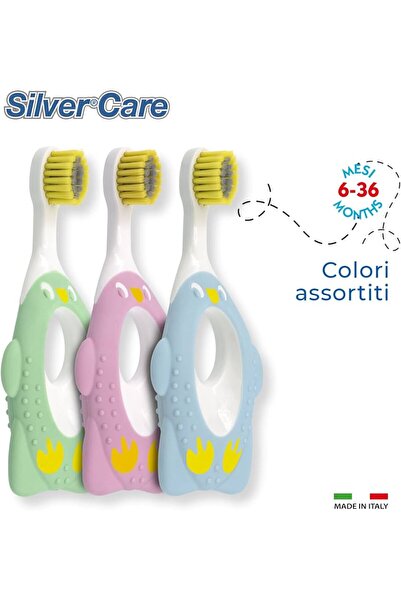 SILVER CARE Happy Brush Infant Soft Toothbrush 3-36 Months Assorted 1PC