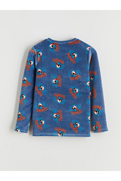 LC Waikiki Peak Yeni Sezon Bisiklet Yaka Kadife Erkek Çocuk Pijama Takımı