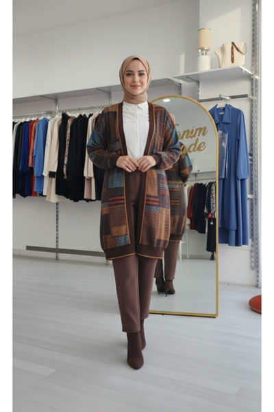 Hanım Zade Butik Dabıl kumaş Etnik Desen kimono