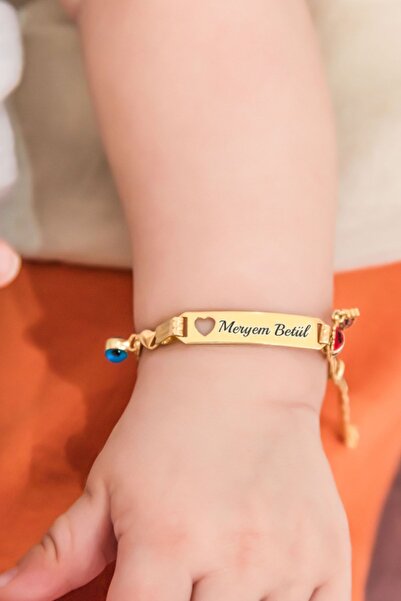 Flamingo 925 Ayar Gümüş Uğur Böcekli Cam Gözlü Isimli Erkek.Kız Bebek Künyesi