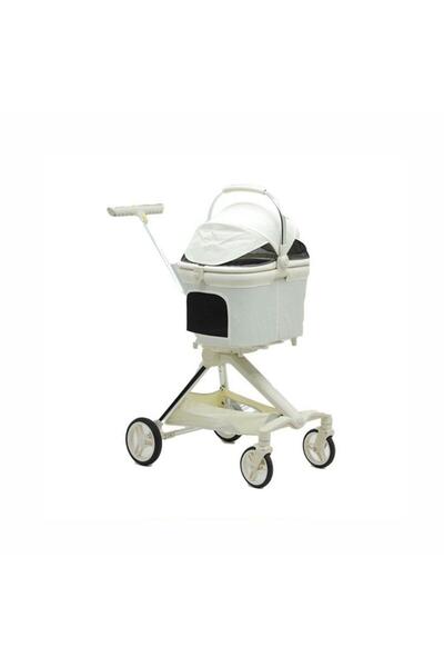 Eurodog Katlanabilir Köpek Arabası Beyaz 66x52x110 cm