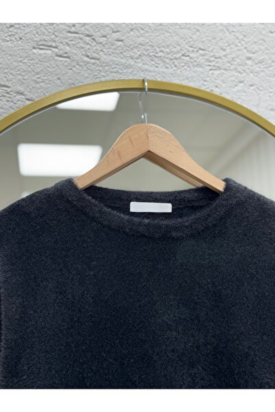 BENAHOLL Alina Bearded Short Oversized Sweater-Zi̇6261 Black