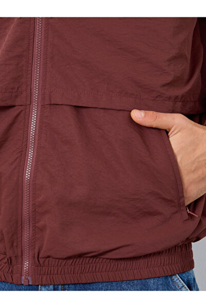 Styli Men Rust Oversized Windbreaker Jacket