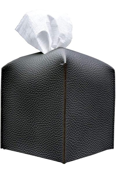 Generic Sulfare Tissue Box Cover, Modern Square Faux Leather Tissue Holder