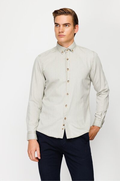 İgs Чоловіча сорочка хакі динамічного крою