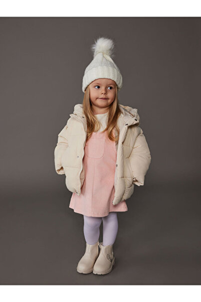 LC Waikiki Ozmarka New Season Beige Water Repellent Baby Girl Inflatable Coat