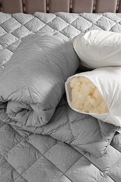 yasetex tasarım Double Wool Bedding Set. Quilt, Bedspread, 2 Pillowcases and Sheet Set as a Gift