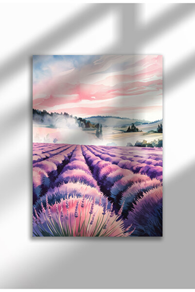 21mxm Unframed Lavender Canvas Poster - Digital Print on Matte Canvas - Lavender fields at dawn