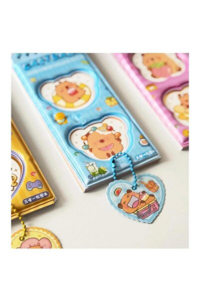BATBAT Capybara Kapibara 30 Sayfa nOT dEFTERİ 150 Adet Sticker Su Geçirmez Spiral Defter Hediyelik Eşya