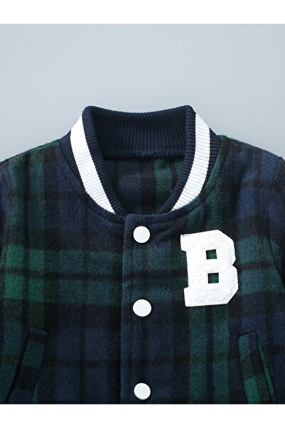 Take Two By Styli Checked Patch Detail Button Up Jacket