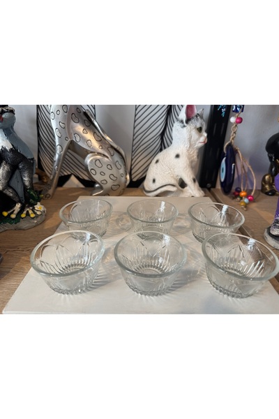 Atak Hediyelik Glass 6-Piece Sauce Bowl Turkish Delight Bowl