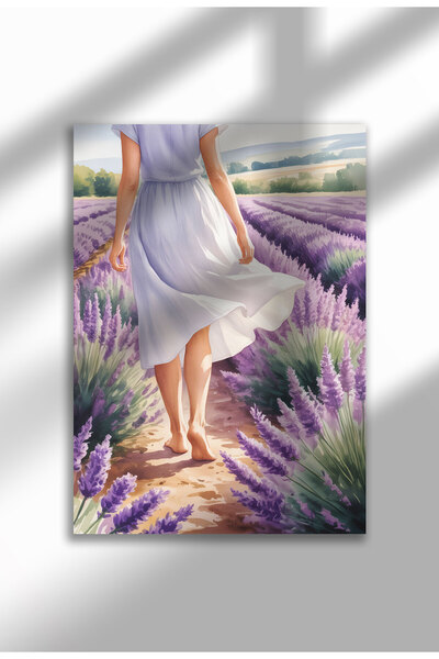 21mxm Unframed Lavender Canvas Poster - Digital Print on Matte Canvas - Woman in lavander