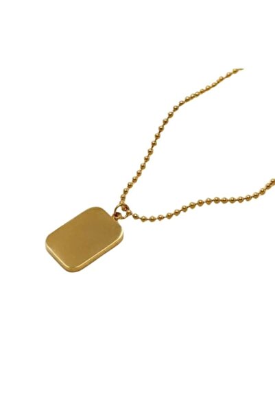 OEM Sole pendant necklace, unisex, 22 inch, gold-plated stainless steel