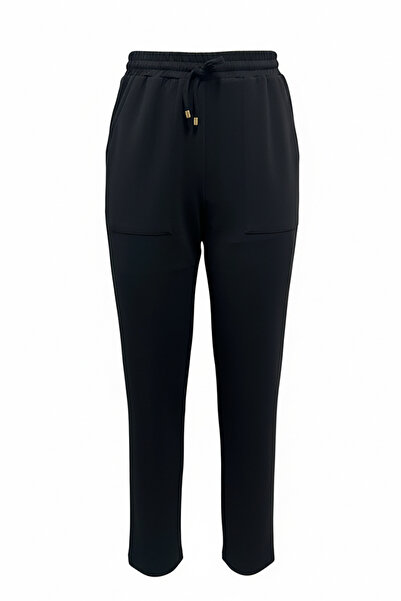 Allyco Ankle Length Regular Knitted Trousers with Elastic Waist