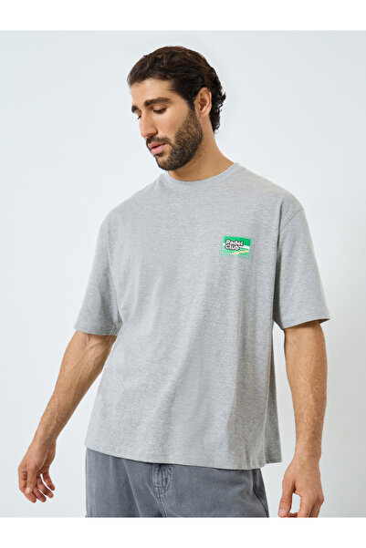 Styli Men Oversized Jersey T-Shirt with Retro Court Graphic