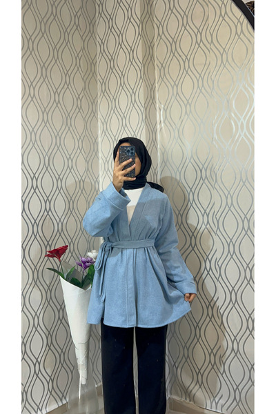 DİLEKBUTİK μπλε βρεφικό χειμωνιάτικο κιμονό χωρίς επένδυση