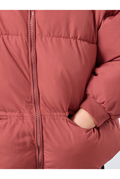 Styli Boys Rust Solid Puffer Jacket with Hood