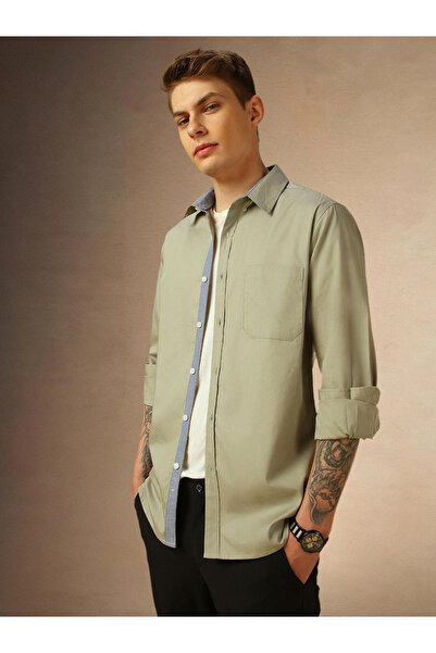 Dennis Lingo By Styli Men Solid Button Down Collar Casual Shirt