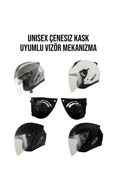 NCR Unisex Çenesiz Kask Vizör Mekanizması (SAĞ - SOL)