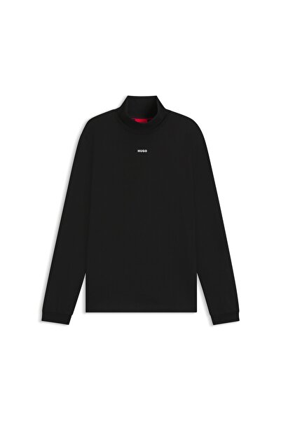 HUGO Logolu Pamuklu Boğazlı Yaka Tişört