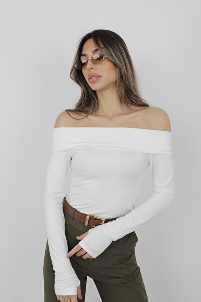 Ecenin Favorileri Madonna Collar White Women's Blouse