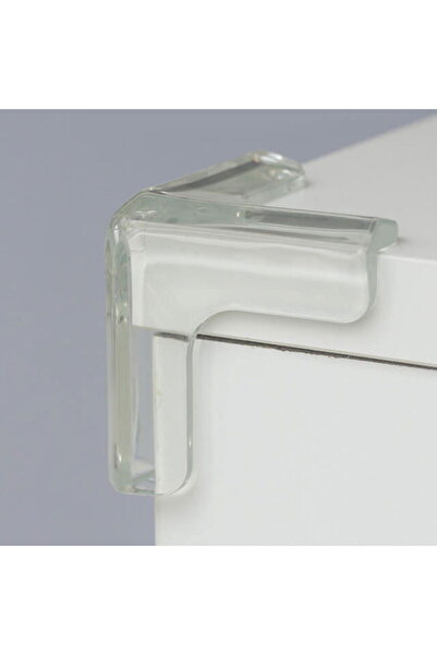 Empria Set of 4 transparent silicone three-dimensional corner protectors, 4.5x1.5x0.5 cm