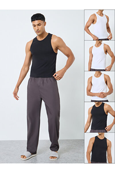 Styli Pack of 5 - Cotton Stretch Round Neck Vest