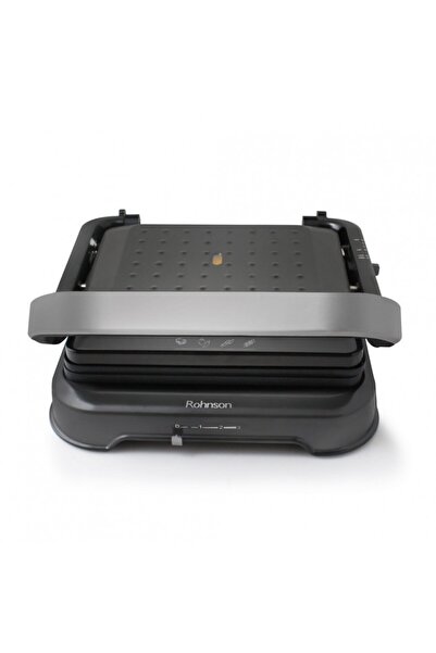 ROHNSON Electric grill, R2344, 2200W, non-stick plates 30 x 26 cm, 3-level adjustable thermostat,