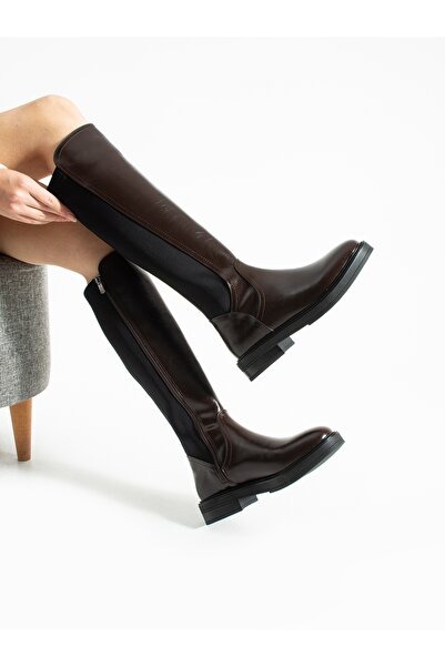 ALEMDAR AYAKKABI Abi̇sso Brown Elastic Women's Boots