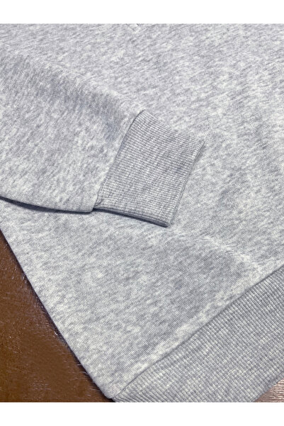 Take Two By Styli Grey Relaxed Fit Sweatshirt with Zip Detail