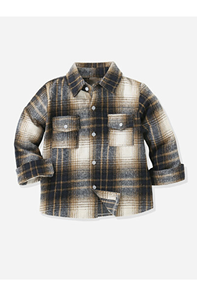 Take Two By Styli Boys Checked Pocket Detail Button Up Shirt