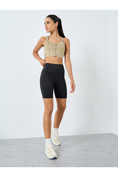 Styli Adjustable Straps and Underband with Front Zip Sports Bra