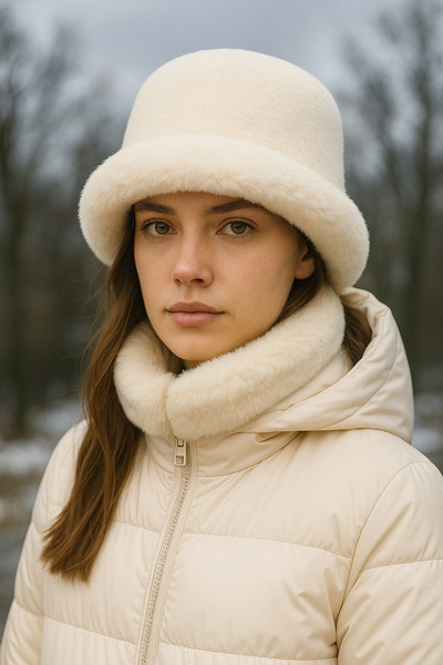 Paciqa Soft Fur-Looking Winter Beanie Women's Plush Hat