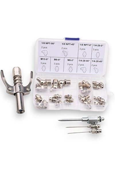 OEM Grease lubrication kit, with quick fittings, 23 nipples, 3 needles, 1 grease gun