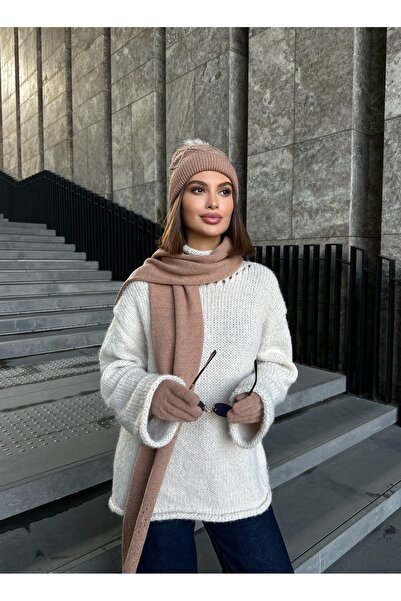 LAGRANZE Rani Women's Scarf Beanie Gloves Set of 3