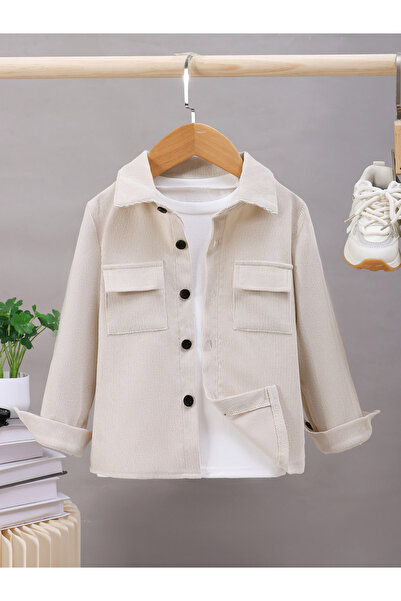 Take Two By Styli Boy's Solid Pocket Detail Button Up Shirt